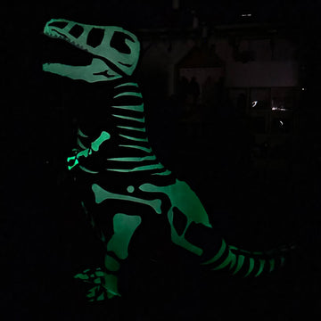 Inflatable Dinosaur Costume Funny Dinosaur Halloween Costume Kids Adults Luminous Inflatable Suit